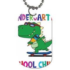 Enrollment Boy T- Shirt Goodbye Kindergarten I Am A Schoolchild Now! T- Shirt (4) Dog Tag (one Side) by ZUXUMI