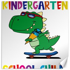 Enrollment Boy T- Shirt Goodbye Kindergarten I Am A Schoolchild Now! T- Shirt (4) Canvas 16  X 16  by ZUXUMI