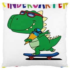 Enrollment Boy T- Shirt Goodbye Kindergarten I Am A Schoolchild Now! T- Shirt (4) Large Cushion Case (one Side) by ZUXUMI