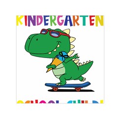 Enrollment Boy T- Shirt Goodbye Kindergarten I Am A Schoolchild Now! T- Shirt (4) Square Satin Scarf (30  X 30 ) by ZUXUMI