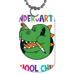 Enrollment Boy T- Shirt Goodbye Kindergarten I Am A Schoolchild Now! T- Shirt (5) Dog Tag (one Side) by ZUXUMI