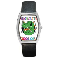 Enrollment Boy T- Shirt Goodbye Kindergarten I Am A Schoolchild Now! T- Shirt (5) Barrel Style Metal Watch by ZUXUMI