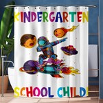 Enrollment Boy T- Shirt Goodbye Kindergarten I Am A Schoolchild Now! T- Shirt Shower Curtain 60  x 72  (Medium)  60 x72  Curtain