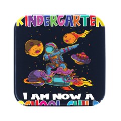 Enrollment Boy T- Shirt Goodbye Kindergarten I Am A Schoolchild Now! T- Shirt Square Metal Box (black) by ZUXUMI