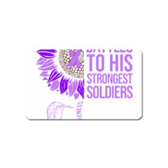 Epilepsy Awareness T- Shirt Epilepsy Awareness Sunflower God Give The Hardest Battles T- Shirt Magnet (name Card) by ZUXUMI