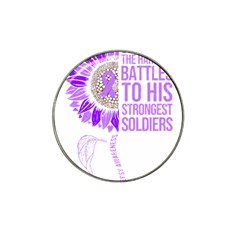 Epilepsy Awareness T- Shirt Epilepsy Awareness Sunflower God Give The Hardest Battles T- Shirt Hat Clip Ball Marker (4 Pack) by ZUXUMI