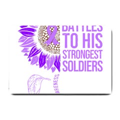 Epilepsy Awareness T- Shirt Epilepsy Awareness Sunflower God Give The Hardest Battles T- Shirt Small Doormat by ZUXUMI