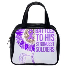 Epilepsy Awareness T- Shirt Epilepsy Awareness Sunflower God Give The Hardest Battles T- Shirt Classic Handbag (one Side) by ZUXUMI