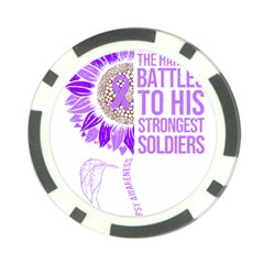 Epilepsy Awareness T- Shirt Epilepsy Awareness Sunflower God Give The Hardest Battles T- Shirt Poker Chip Card Guard (10 Pack) by ZUXUMI