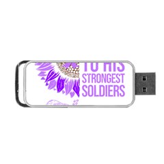 Epilepsy Awareness T- Shirt Epilepsy Awareness Sunflower God Give The Hardest Battles T- Shirt Portable Usb Flash (one Side) by ZUXUMI