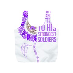 Epilepsy Awareness T- Shirt Epilepsy Awareness Sunflower God Give The Hardest Battles T- Shirt Full Print Recycle Bag (s) by ZUXUMI