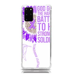 Epilepsy Awareness T- Shirt Epilepsy Awareness Sunflower God Give The Hardest Battles T- Shirt Samsung Galaxy S20plus 6 7 Inch Tpu Uv Case by ZUXUMI