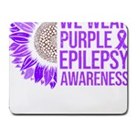 Epilepsy Awareness T- Shirt Epilepsy Awareness Sunflower In November We Wear Purple T- Shirt Small Mousepad Front