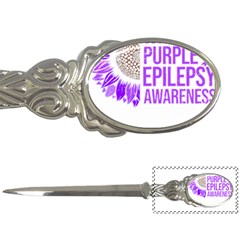 Epilepsy Awareness T- Shirt Epilepsy Awareness Sunflower In November We Wear Purple T- Shirt Letter Opener by ZUXUMI