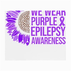 Epilepsy Awareness T- Shirt Epilepsy Awareness Sunflower In November We Wear Purple T- Shirt Small Glasses Cloth by ZUXUMI