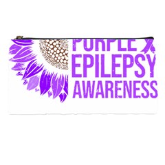 Epilepsy Awareness T- Shirt Epilepsy Awareness Sunflower In November We Wear Purple T- Shirt Pencil Case by ZUXUMI