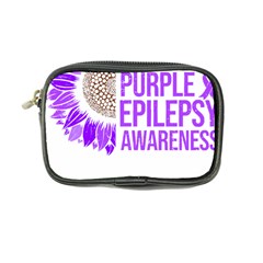 Epilepsy Awareness T- Shirt Epilepsy Awareness Sunflower In November We Wear Purple T- Shirt Coin Purse by ZUXUMI