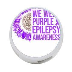 Epilepsy Awareness T- Shirt Epilepsy Awareness Sunflower In November We Wear Purple T- Shirt 4-port Usb Hub (one Side) by ZUXUMI