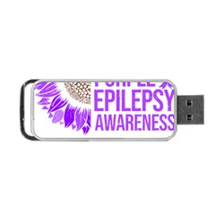 Epilepsy Awareness T- Shirt Epilepsy Awareness Sunflower In November We Wear Purple T- Shirt Portable Usb Flash (one Side) by ZUXUMI