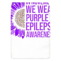 Epilepsy Awareness T- Shirt Epilepsy Awareness Sunflower In November We Wear Purple T- Shirt Removable Flap Cover (s) by ZUXUMI