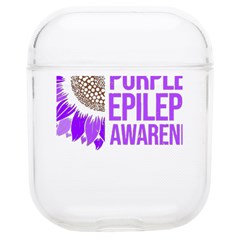 Epilepsy Awareness T- Shirt Epilepsy Awareness Sunflower In November We Wear Purple T- Shirt Airpods 1/2 Case by ZUXUMI