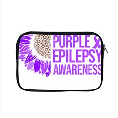 Epilepsy Awareness T- Shirt Epilepsy Awareness Sunflower In November We Wear Purple T- Shirt Apple Macbook Pro 15  Zipper Case by ZUXUMI