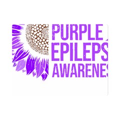 Epilepsy Awareness T- Shirt Epilepsy Awareness Sunflower In November We Wear Purple T- Shirt Premium Plush Fleece Blanket (mini) by ZUXUMI