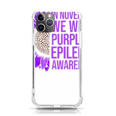 Epilepsy Awareness T- Shirt Epilepsy Awareness Sunflower In November We Wear Purple T- Shirt Iphone 11 Pro 5 8 Inch Tpu Uv Print Case by ZUXUMI