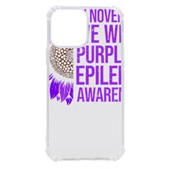 Epilepsy Awareness T- Shirt Epilepsy Awareness Sunflower In November We Wear Purple T- Shirt Iphone 13 Pro Max Tpu Uv Print Case by ZUXUMI