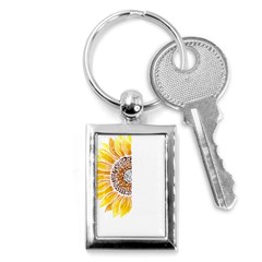 Epilepsy Awareness T- Shirt Epilepsy Awareness Sunflower My Brain Waves T- Shirt Key Chain (Rectangle)