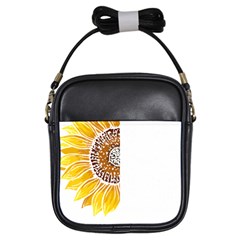 Epilepsy Awareness T- Shirt Epilepsy Awareness Sunflower My Brain Waves T- Shirt Girls Sling Bag by ZUXUMI