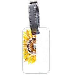 Epilepsy Awareness T- Shirt Epilepsy Awareness Sunflower My Brain Waves T- Shirt Luggage Tag (two Sides)