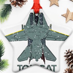 F14 Tomcat Fighter Jet T- Shirt F14 Tomcat Comic Drawing Quote T- Shirt (2) Ornament (star) by ZUXUMI