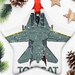 F14 Tomcat Fighter Jet T- Shirt F14 Tomcat Comic Drawing Quote T- Shirt (2) Ornament (Star) Front