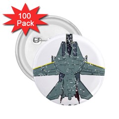 F14 Tomcat Fighter Jet T- Shirt F14 Tomcat Comic Drawing Quote T- Shirt (2) 2 25  Buttons (100 Pack)  by ZUXUMI