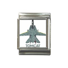 F14 Tomcat Fighter Jet T- Shirt F14 Tomcat Comic Drawing Quote T- Shirt (2) Italian Charm (13mm) by ZUXUMI