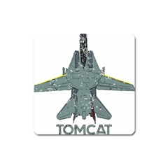 F14 Tomcat Fighter Jet T- Shirt F14 Tomcat Comic Drawing Quote T- Shirt (2) Square Magnet by ZUXUMI