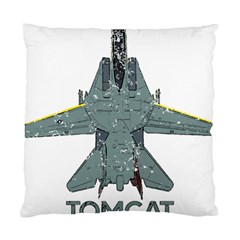 F14 Tomcat Fighter Jet T- Shirt F14 Tomcat Comic Drawing Quote T- Shirt (2) Standard Cushion Case (one Side) by ZUXUMI