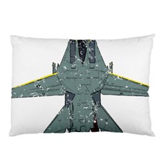 F14 Tomcat Fighter Jet T- Shirt F14 Tomcat Comic Drawing Quote T- Shirt (2) Pillow Case by ZUXUMI