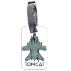 F14 Tomcat Fighter Jet T- Shirt F14 Tomcat Comic Drawing Quote T- Shirt (2) Luggage Tag (two Sides) by ZUXUMI