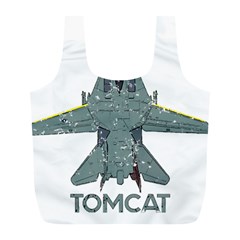 F14 Tomcat Fighter Jet T- Shirt F14 Tomcat Comic Drawing Quote T- Shirt (2) Full Print Recycle Bag (l) by ZUXUMI