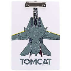 F14 Tomcat Fighter Jet T- Shirt F14 Tomcat Comic Drawing Quote T- Shirt (2) A4 Acrylic Clipboard by ZUXUMI