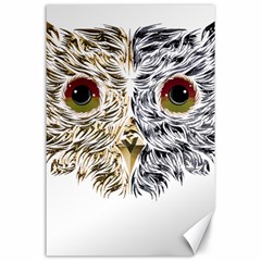 Owl T-shirtowl Half Gold Half Methalic Edition T-shirt Canvas 24  X 36  by EnriqueJohnson