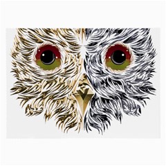 Owl T-shirtowl Half Gold Half Methalic Edition T-shirt Large Glasses Cloth (2 Sides) by EnriqueJohnson