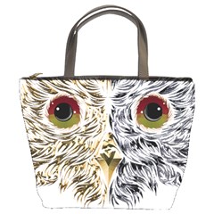 Owl T-shirtowl Half Gold Half Methalic Edition T-shirt Bucket Bag by EnriqueJohnson