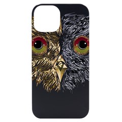 Owl T-shirtowl Half Gold Half Methalic Edition T-shirt Iphone 14 Black Uv Print Case by EnriqueJohnson