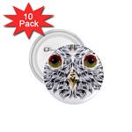 Owl T-shirtowl Metalic Edition T-shirt 1.75  Buttons (10 pack) Front