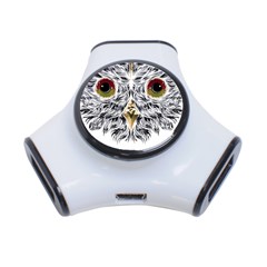 Owl T-shirtowl Metalic Edition T-shirt 3-port Usb Hub by EnriqueJohnson