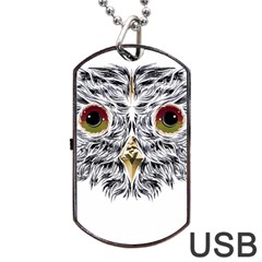 Owl T-shirtowl Metalic Edition T-shirt Dog Tag Usb Flash (two Sides) by EnriqueJohnson