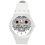 Owl T-shirtowl Metalic Edition T-shirt Round Plastic Sport Watch (M) Front